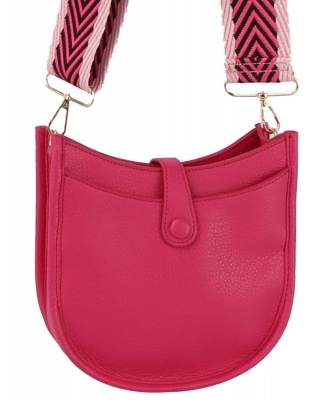 Fashion Faux Guitar Strap Crossbody Bag JY-0434-M FUSCHIA
